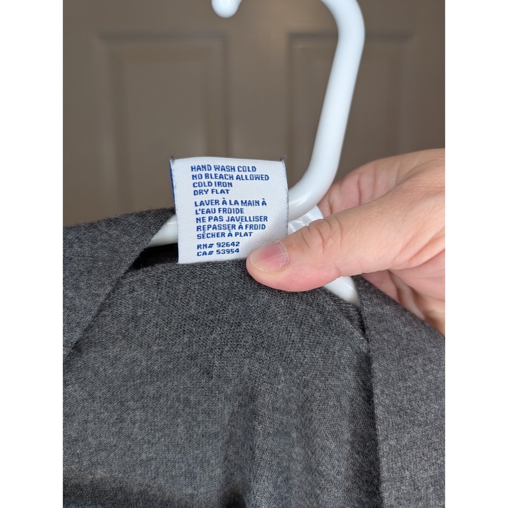 Bath Body Works Women's Size Large XL Cashmere Blend Open Cardigan Gray Sweater - Picture 5 of 5